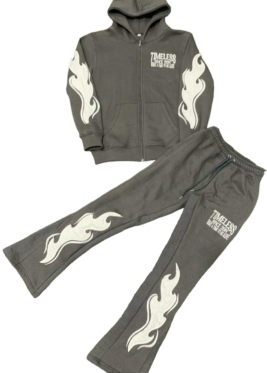 Flame Sweatsuit - Grey